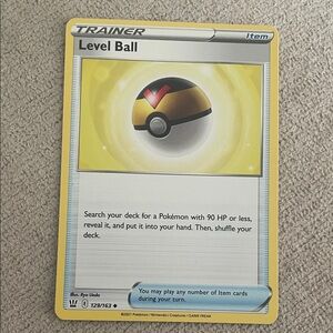Pokemon Trainer Level Ball Card